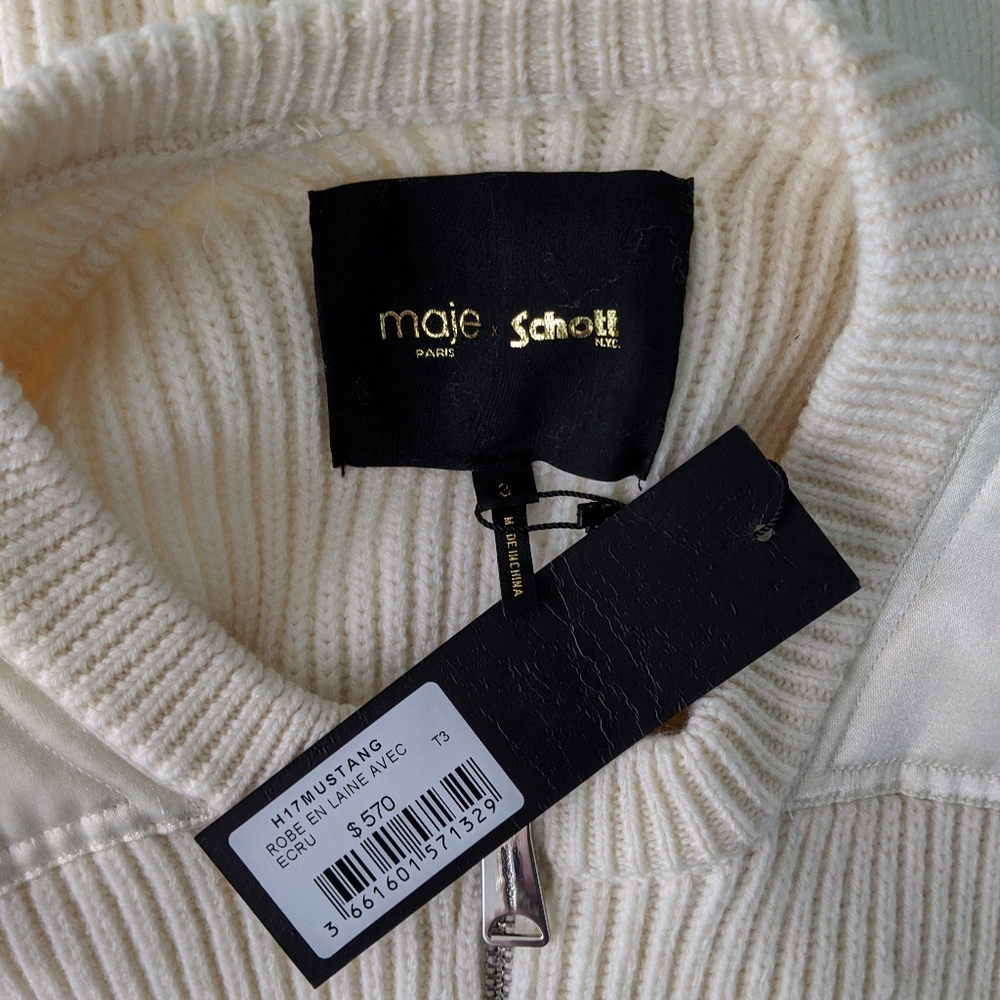 Maje x Schott Mustang Sweater Dress - Picture 5 of 8